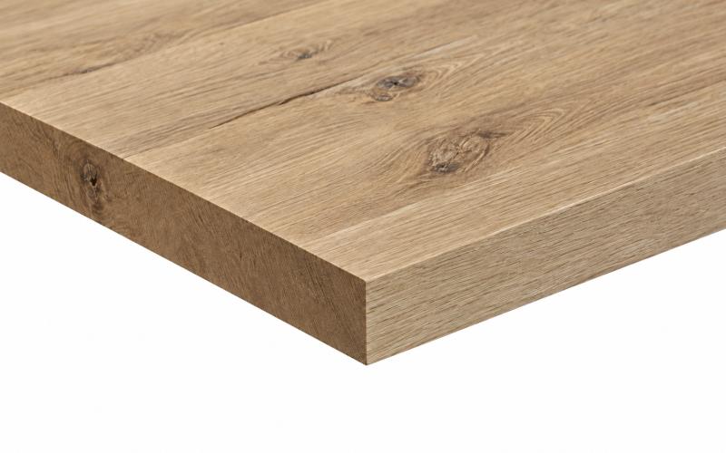 Rechte eiken eettafel op maat &ndash; zelf samenstellen